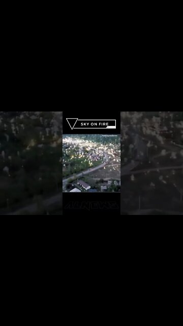 Terrifying moment flesh-melting 'thermite bombs' that burn to the bone rain down on Ukrainian town