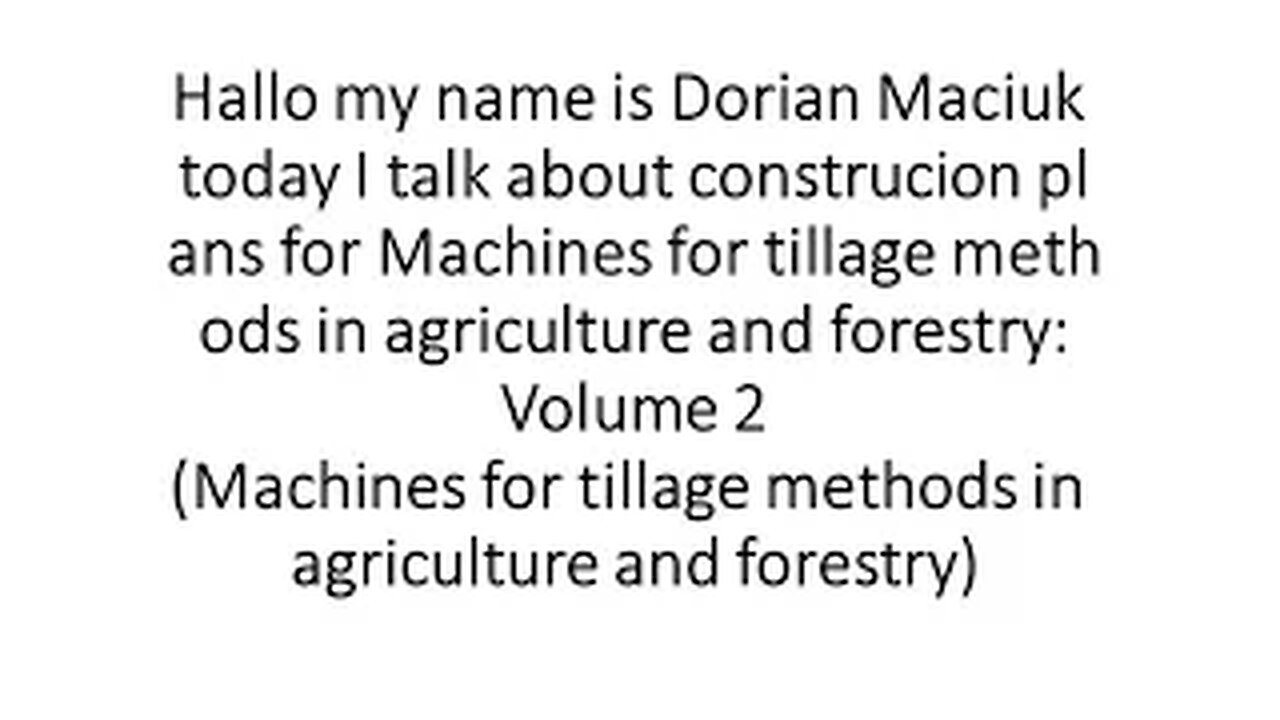 Machines for tillage methods in agriculture and forestry Volume 2