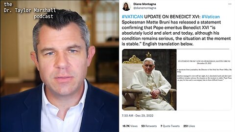 Today's Pope Benedict Update: "Lucid and Alert"