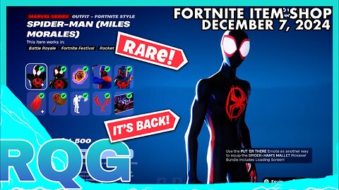 OG SPIDER-VERSE STUFF IS BACK AFTER 444+ DAYS! FORTNITE ITEM SHOP (December 7, 2024)