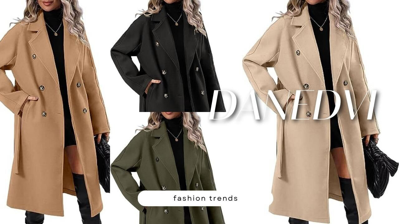 Women Elegant Wool Pea Coat