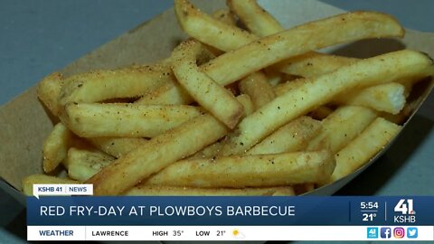 Red Fry-day at Plowboys Barbecue