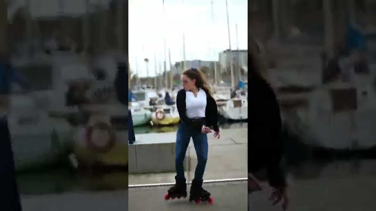 moon walk no patins 😮😮