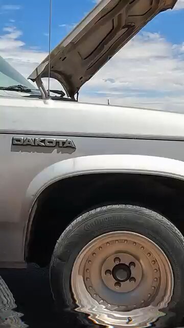 Dodge Dakota outside almost done rebuild