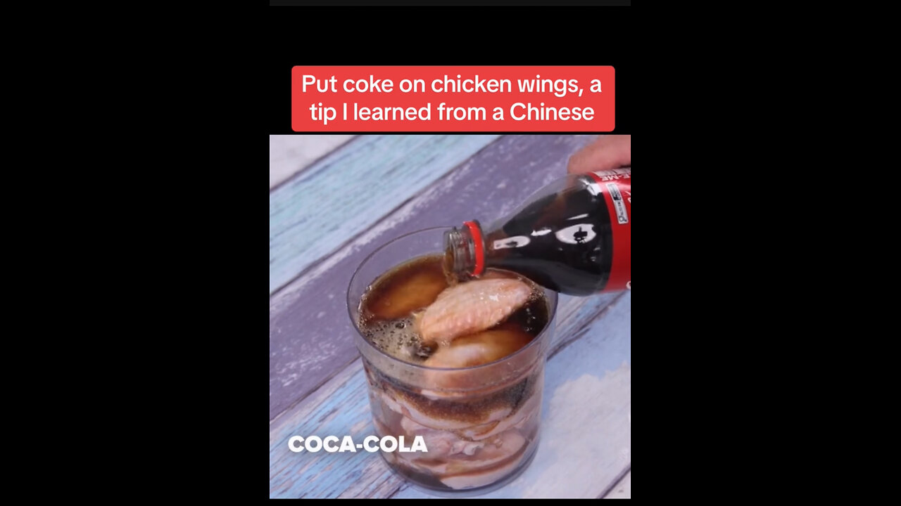 Put coke on chicken wings, a tip I learned from a Chinese