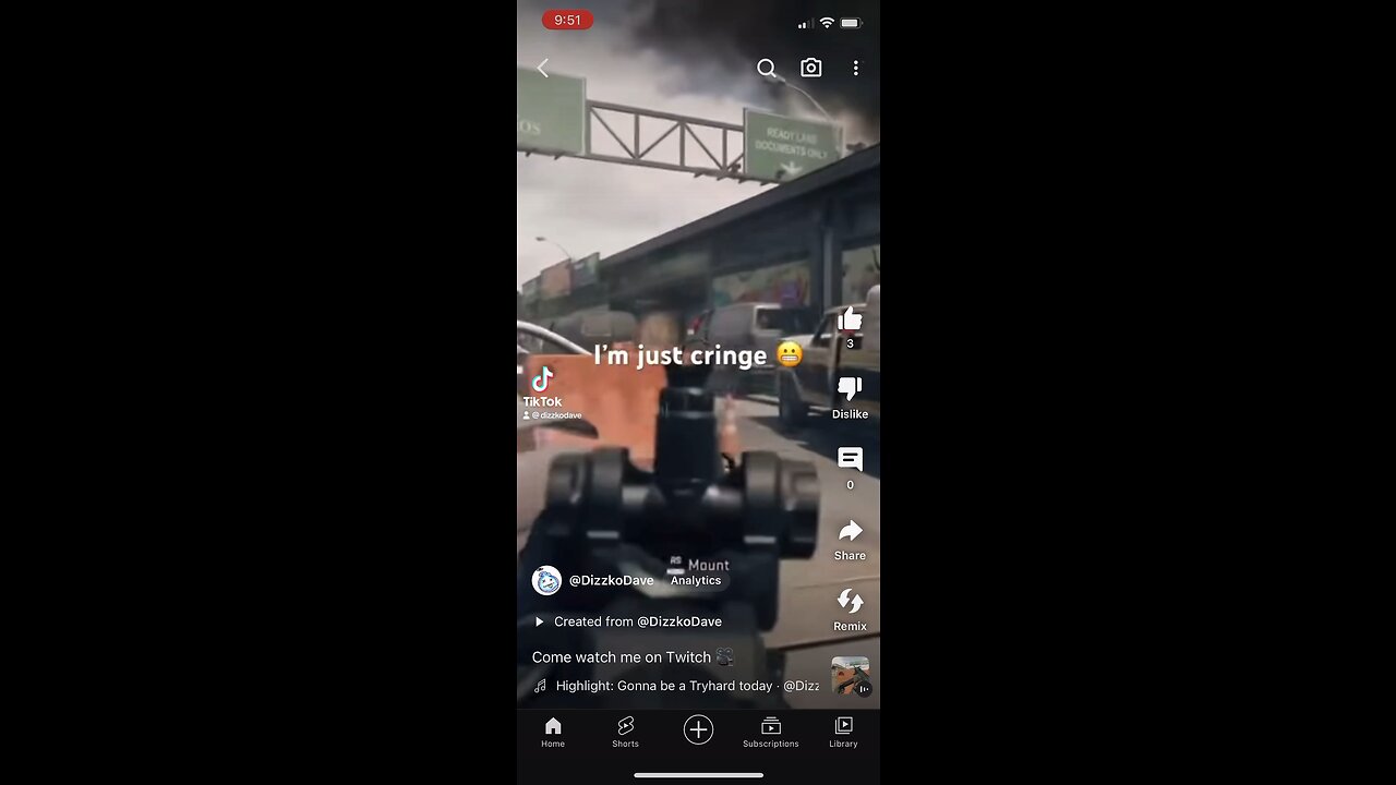 YouTube Short of Last Nights Stream