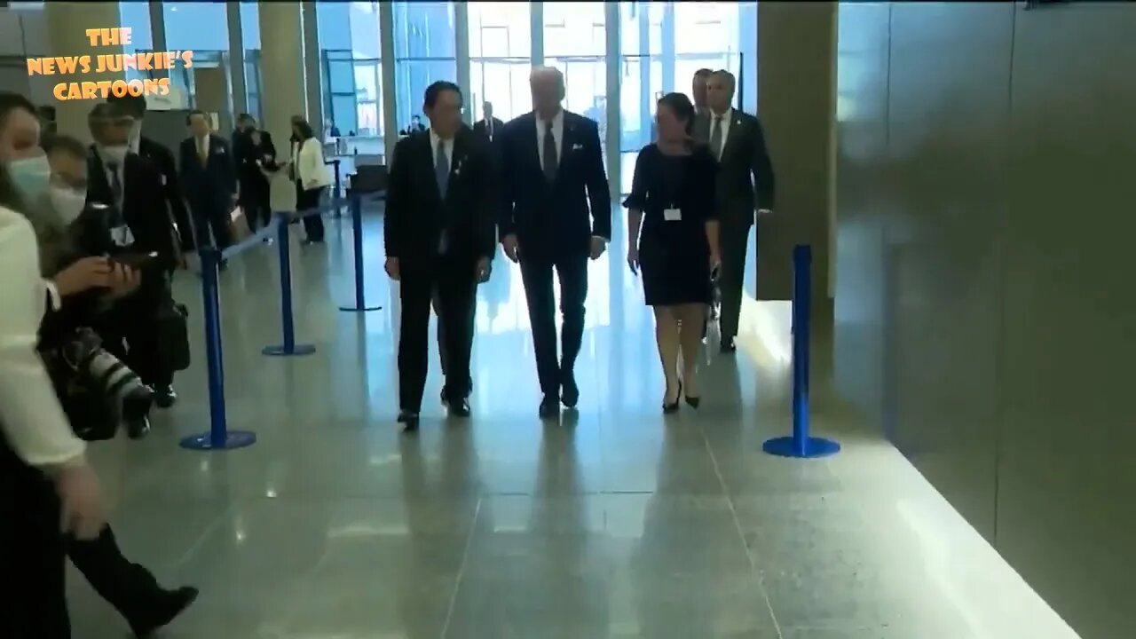 Biden handler after reporter dares ask a question: "No, no, no, no, no, no, no, come on, let's go!"