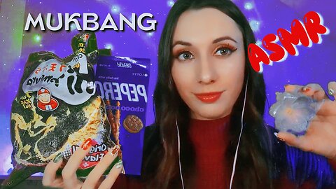 ASMR MUKBANG - Eating Crunchy Tempura Seaweed !? Choco Pepero Sticks & Edible Gems 💎