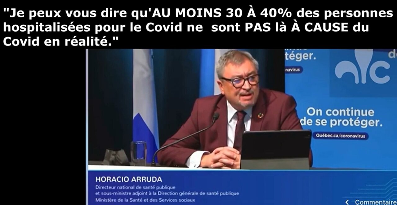 (Fran_Eng) HOSPITALISATIONS Covid 50%: Arruda, Dubé, Opatrny, Fauci