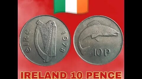 Ireland 10 Pence 1978.#shorts #education #coinnotesz