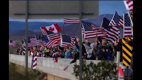 The People’s Convoy USA 2022 And The Freedom Convoy USA God Bless America Land That I Love Standing!