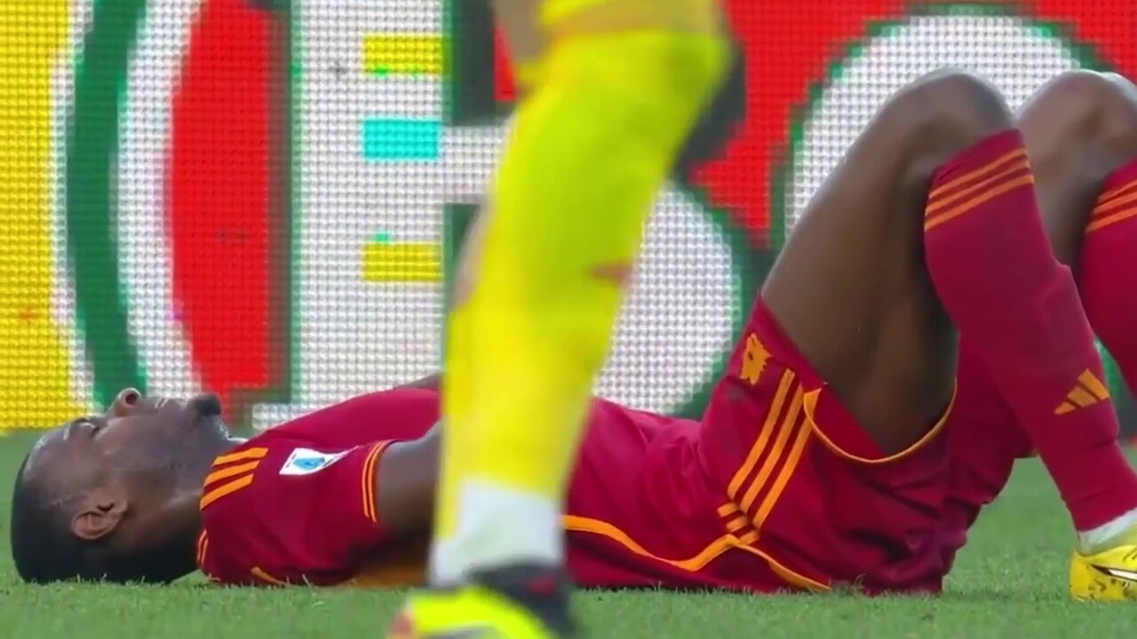 AS Roma defender Evan Ndicka collapsed on the field - 15th April 2024