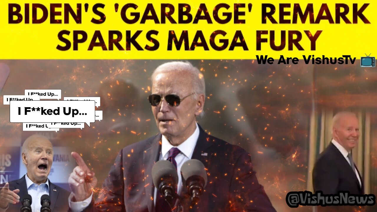 Joe Biden Calls Trump Supporters Garbage...🗑️ #VishuTv 📺