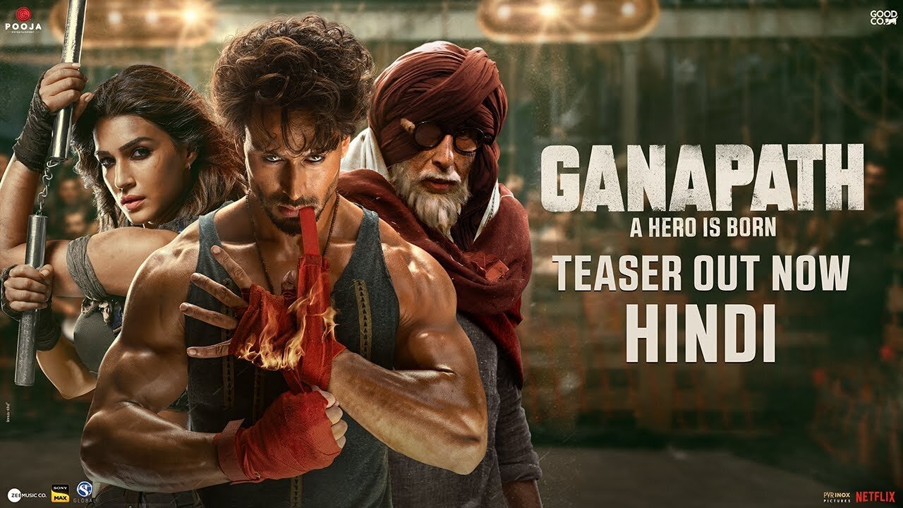 GANAPATH (Hindi Teaser) Tiger Shrof, Amitabh, Kriti S ❘ Vikas B, Jackky B | 20th Oct 2023