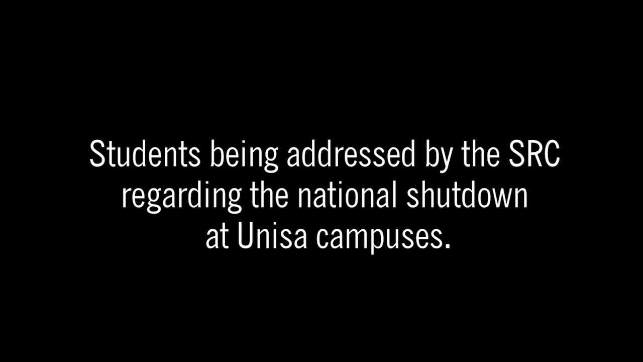 SOUTH AFRICA - Pretoria - Shutdown at Unisa campuses (Video) (JM7)