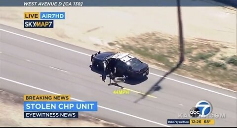 Police carjacker cracks his skull jumping out of moving vehicle