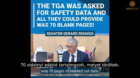 Gerard Rennick szenátor kérte a vakcinák teszt eredményeit, de csak 70 oldalnyi törölt adatot talált
