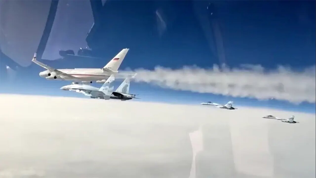 President Putin is escorted by Russian Su-35 Fighter Jets during his visit to the UAE.