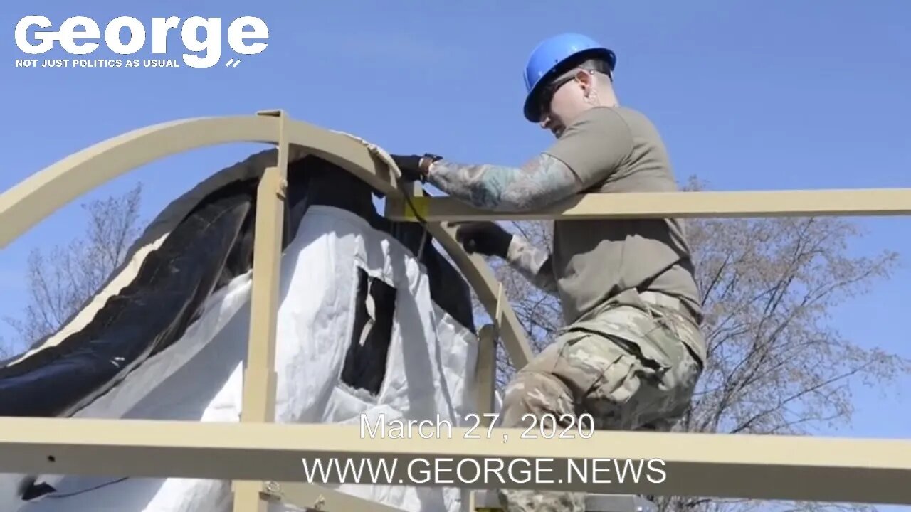 Connecticut Air National Guard constructs mobile shelters in support of COVID-19, March 27, 2020