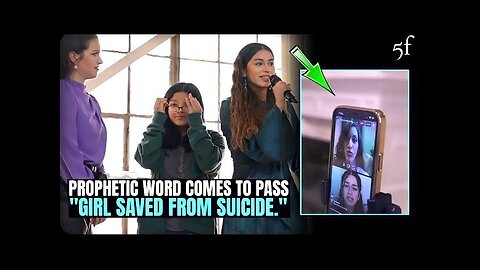 Prophetic Word Comes to Pass: "God will use you to Save people from Committing Suicide"
