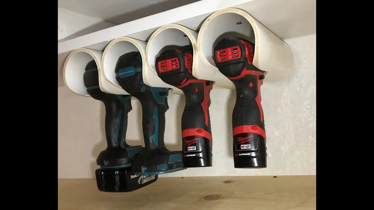 PVC Drill/Driver Hanging storage Station