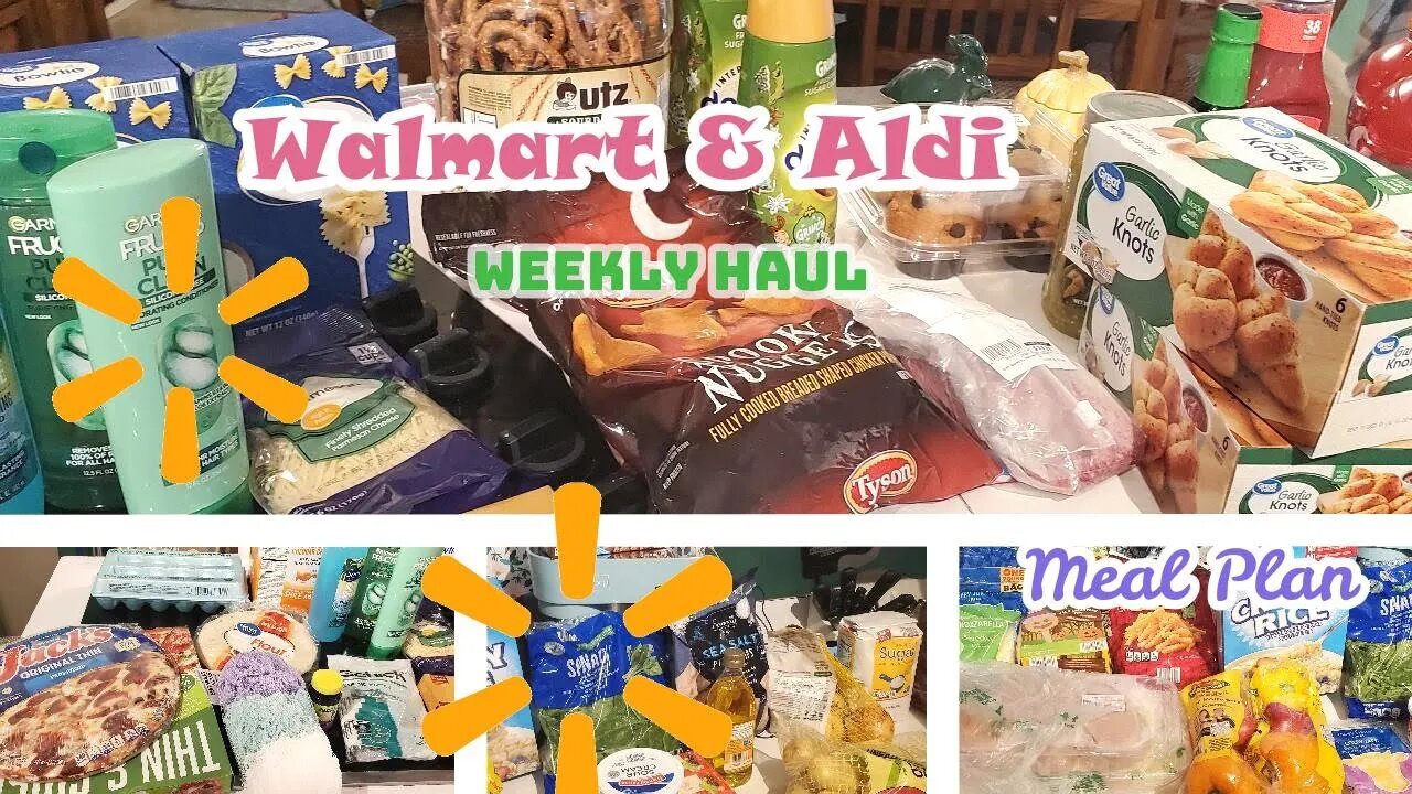 $300+ Haul | Walmart / Aldi | Family of 5 | Grocery Haul | Meal Plan | Weekly Haul | October 2023