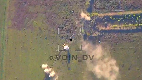 Footage of the destruction of a column of NATO and AFU equipment near the Harvest
