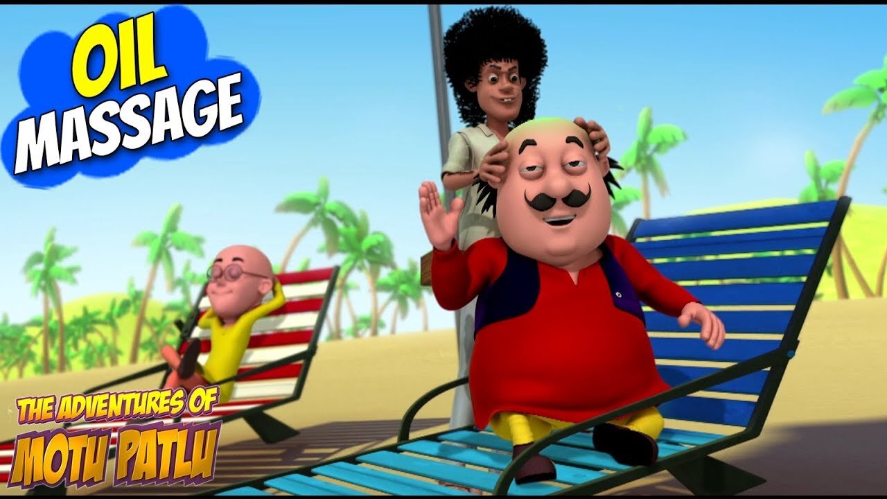 Motu Patlu in English | Kids animation | cartoon for kids | Oil Massage