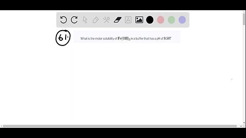 What is the molar solubility of Fe(OH)_2 in a buffer that has a pH of 9.50 ?