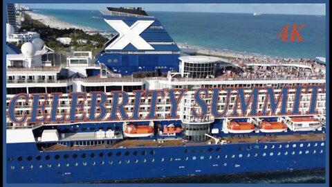 Celebrity Summit Departs Port of Miami - 4K