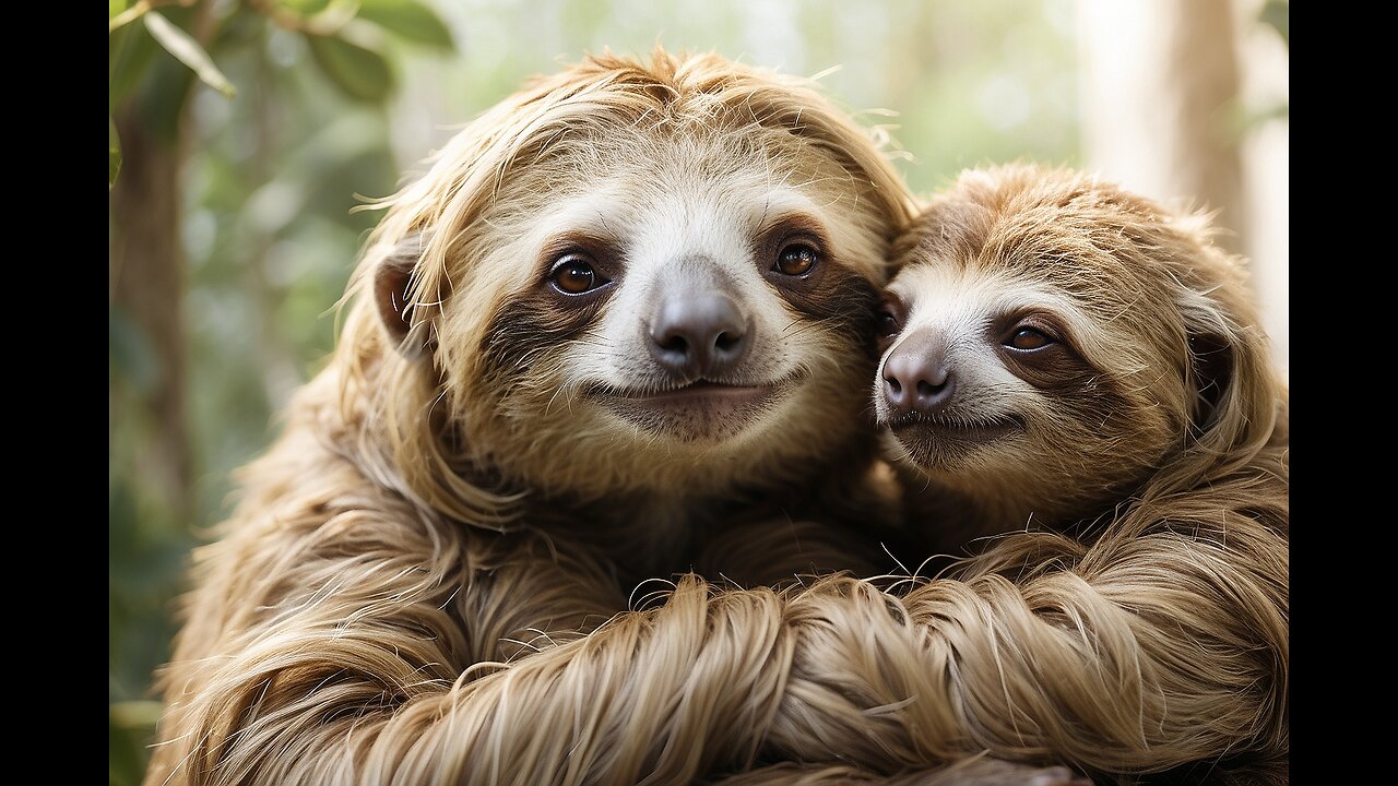 Heartwarming Love Between Mother Sloth and Baby Sloth Will Make Your Day