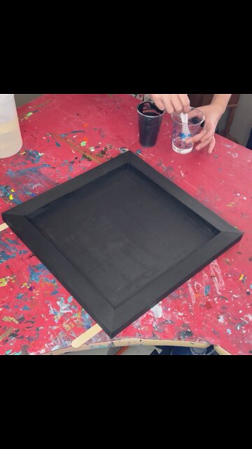 Layered Resin Project Part 1 #krystalresin #abstractart #yycart #fluidart #shorts #acrylicart