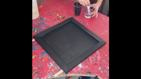 Layered Resin Project Part 1 #krystalresin #abstractart #yycart #fluidart #shorts #acrylicart