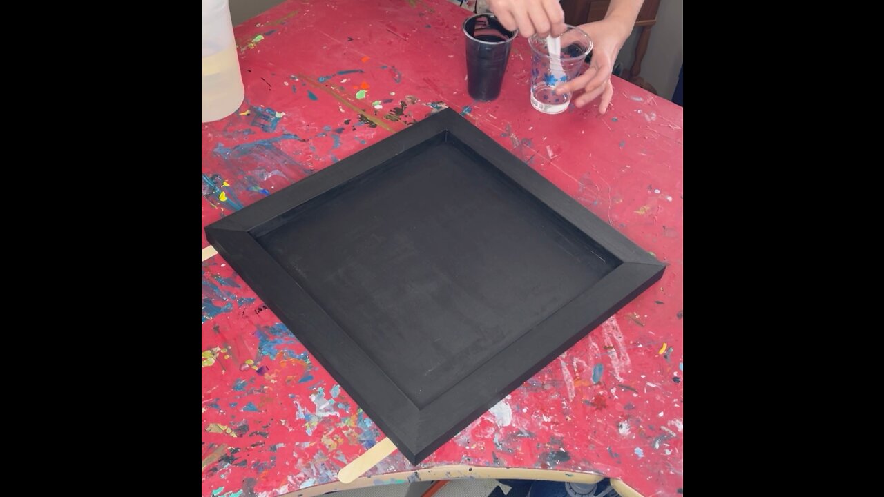 Layered Resin Project Part 1 #krystalresin #abstractart #yycart #fluidart #shorts #acrylicart