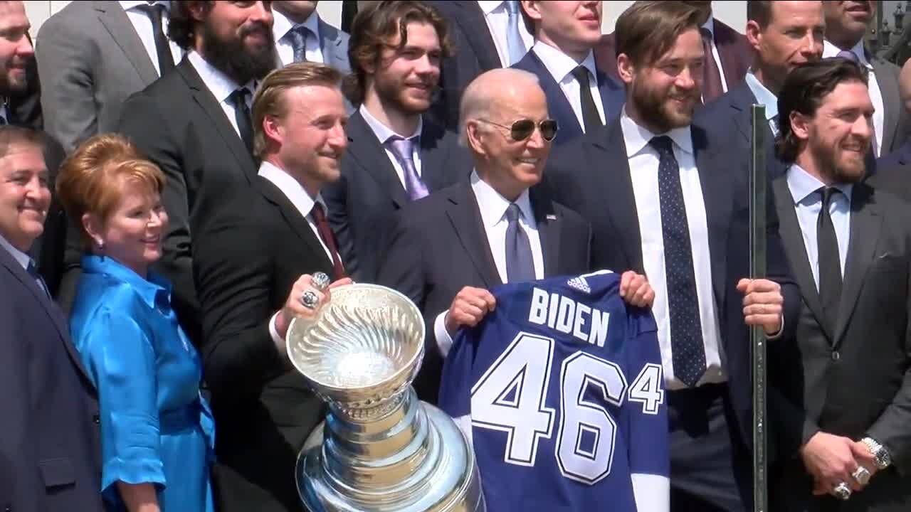 Tampa Bay Lightning visit White House to celebrate Stanley Cup Championships