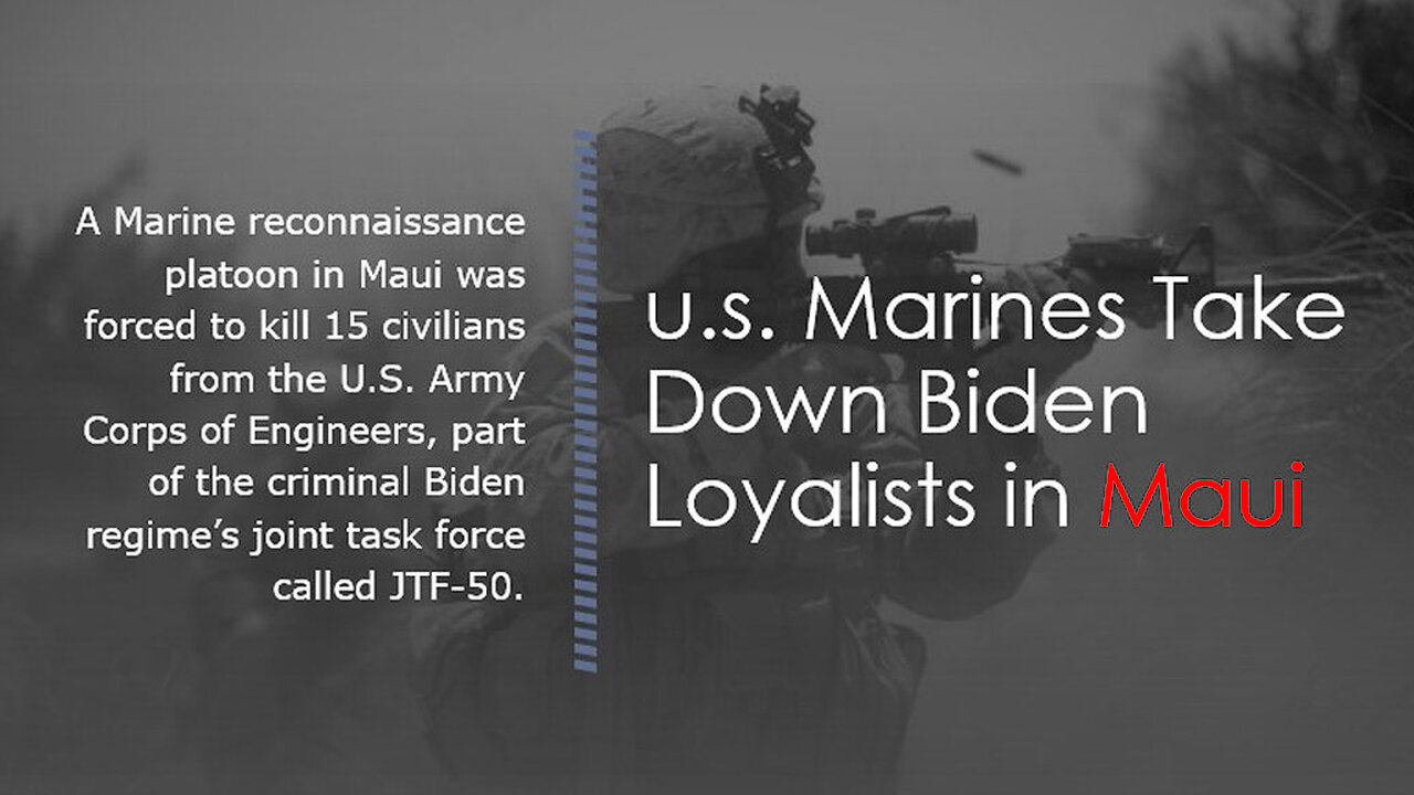 u.s Marines Take Down Biden Loyalists in Maui.