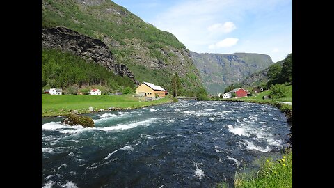 1 Hour Norway River Rapids | Black Screen | ASMR