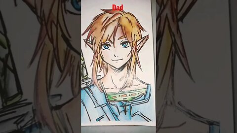 DAD AND DAUGHTER COLORING LINK FROM BOTW!!! #Botw #link #zelda #Breath of the wild