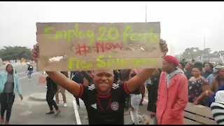 SOUTH AFRICA - Cape Town - Philippi residents protest outside the Junxion Mall (Video) (CL2)