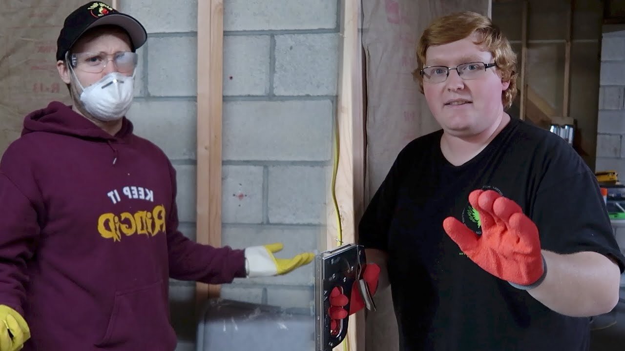 Renovating McJuggerNuggets Basement: Ep 6 - Hanging Insulation!