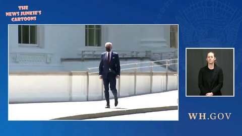 Biden wears a mask outside alone, breaking new CDC guidance.