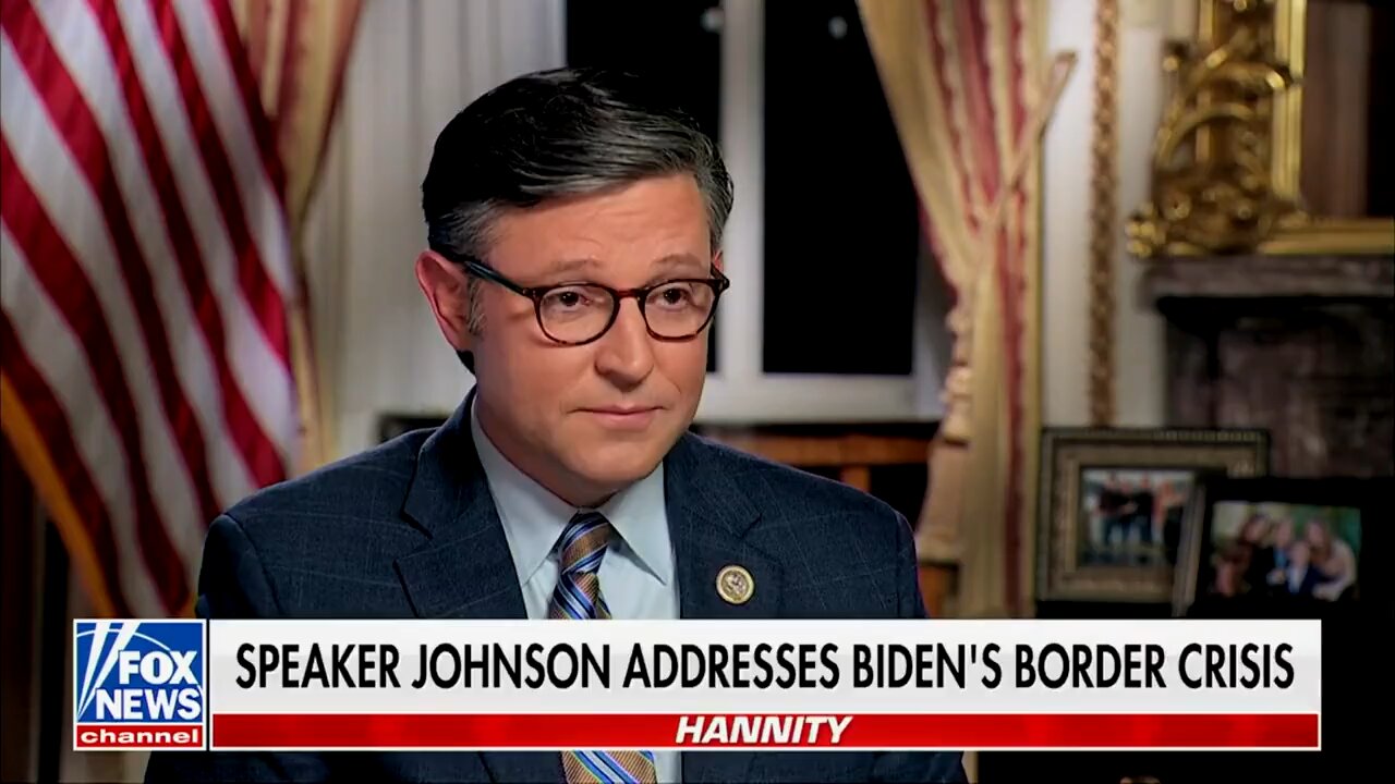 🚨 Speaker Mike Johnson is asked if he believes the Biden Justice Department has been weaponized