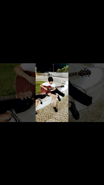 Daniel e Henrique tirando um som no quebra mar