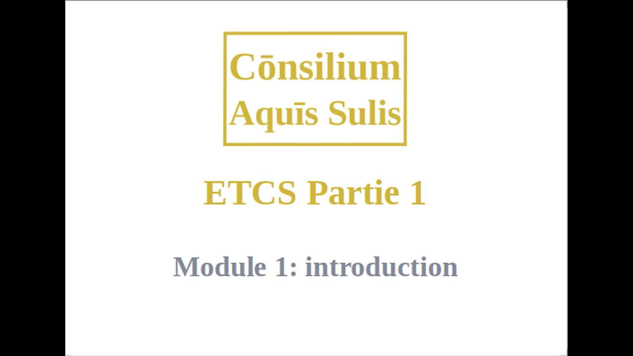 ETCS Partie 1 Module 1 (Français)