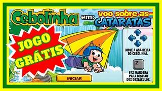 Jogo do Cebolinha em Voo Sobre as Cataratas Jogo Flash Grátis Jogos da Mônica