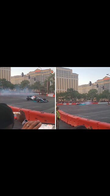 F1 burnout challenge on the streets of Las Vegas