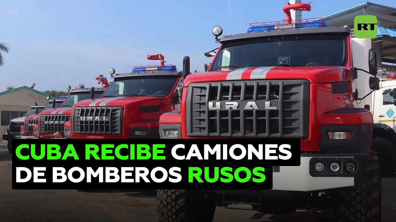 Realizan en Cuba el acto de entrega oficial de camiones contra incendios donados por Rusia