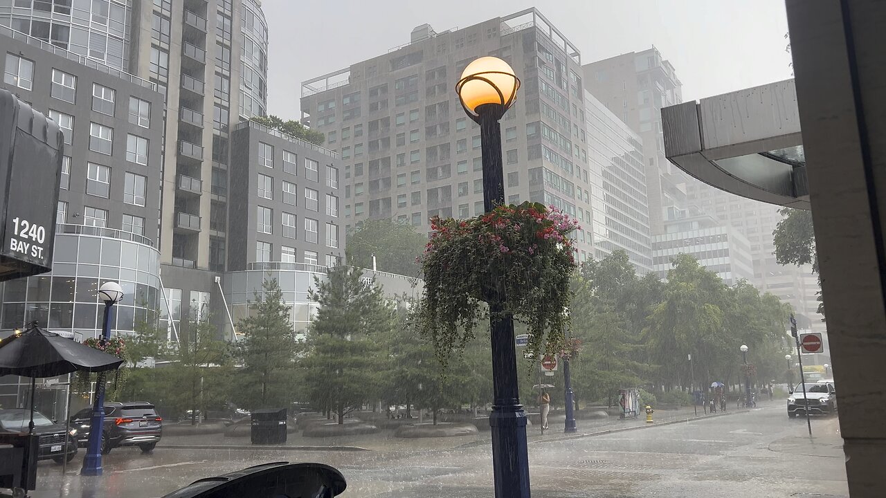 Yorkville Toronto monsoon rain