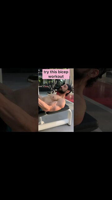 BICEP WORKOUT | LYING CABLE CURL #shorts #youtubeshorts
