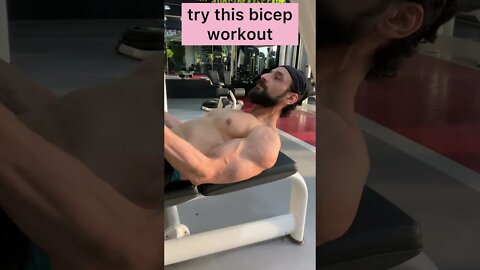 BICEP WORKOUT | LYING CABLE CURL #shorts #youtubeshorts